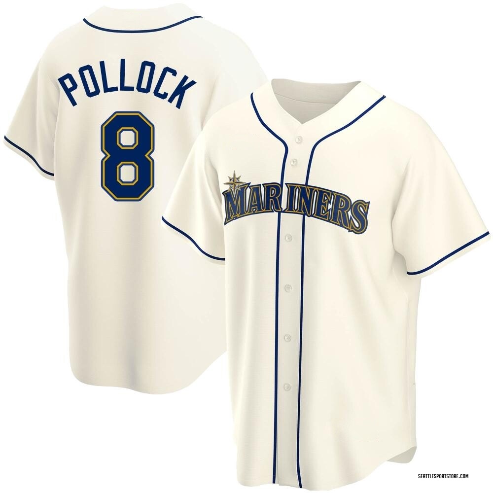 Big & Tall Men's AJ Pollock Seattle Mariners Replica Black Golden Alternate  Jersey