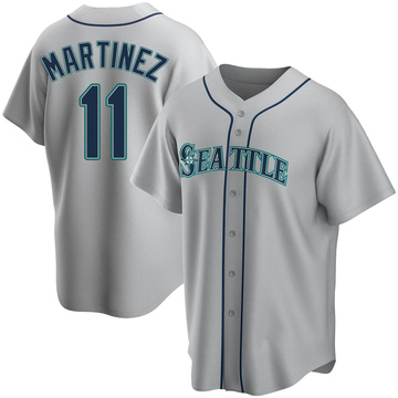 Women's Edgar Martinez Seattle Mariners Backer Slim Fit T-Shirt - Ash