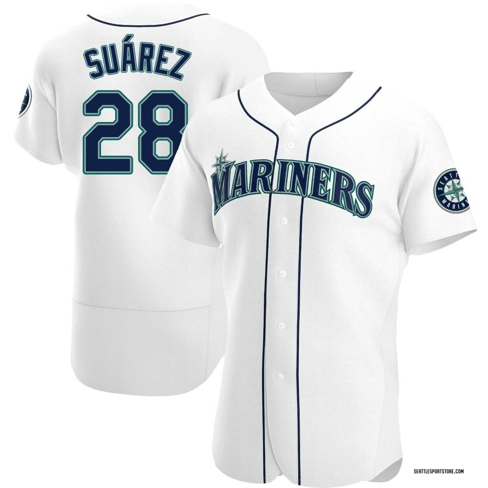 Women's Eugenio Suarez Seattle Mariners Replica Black Holographic Alternate  Jersey