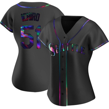 Youth Seattle Mariners Ichiro Suzuki Replica Black Pitch Fashion Jersey