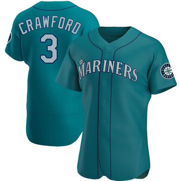 J.P. Crawford Men's Authentic Seattle Mariners Aqua Alternate Jersey