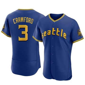 J.P. Crawford Men's Authentic Seattle Mariners Royal 2023 City Connect Jersey