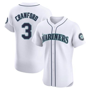 J.P. Crawford Men's Elite Seattle Mariners White Home Jersey