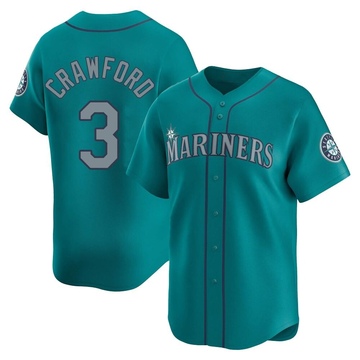 J.P. Crawford Men's Limited Seattle Mariners Aqua Alternate Jersey