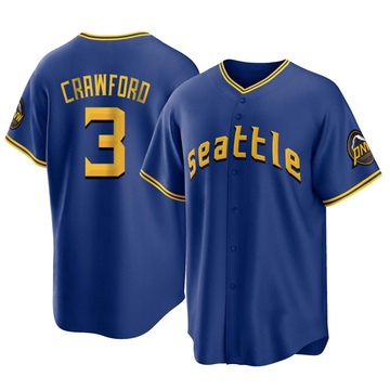 J.P. Crawford Men's Replica Seattle Mariners Royal 2023 City Connect Jersey