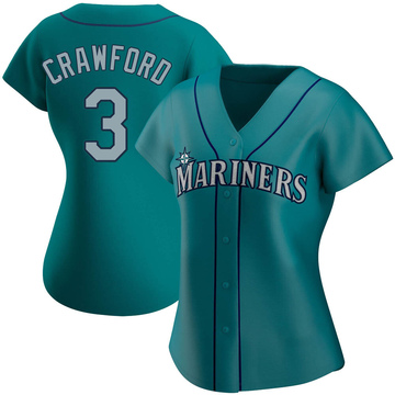 J.P. Crawford Women's Authentic Seattle Mariners Aqua Alternate Jersey