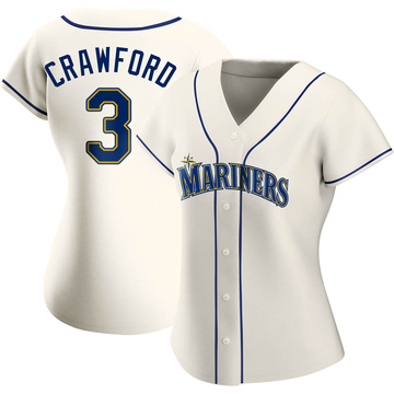 J.P. Crawford Women's Authentic Seattle Mariners Cream Alternate Jersey