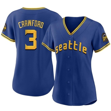 J.P. Crawford Women's Authentic Seattle Mariners Royal 2023 City Connect Jersey