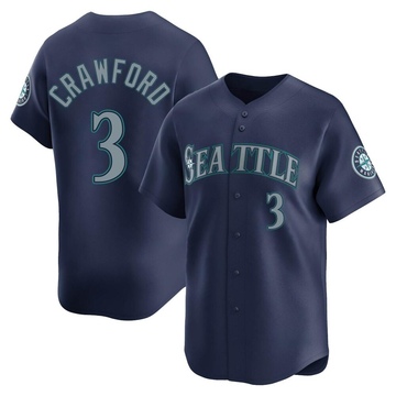 J.P. Crawford Youth Limited Seattle Mariners Navy Road Jersey